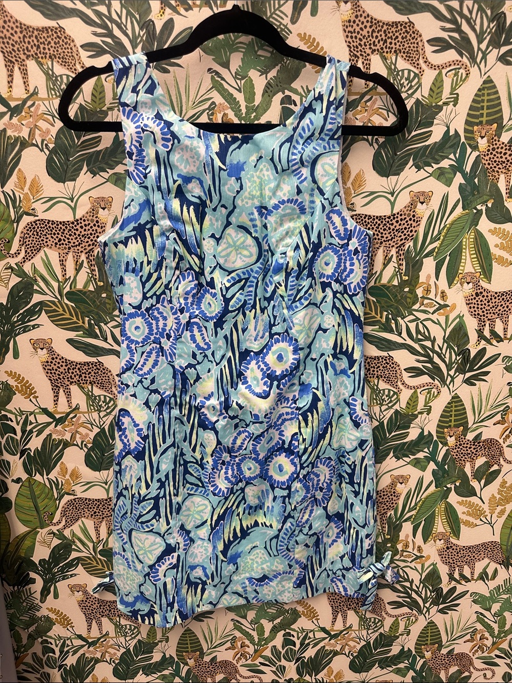 Lilly Pulitzer Aqua and Navy Floral Tank